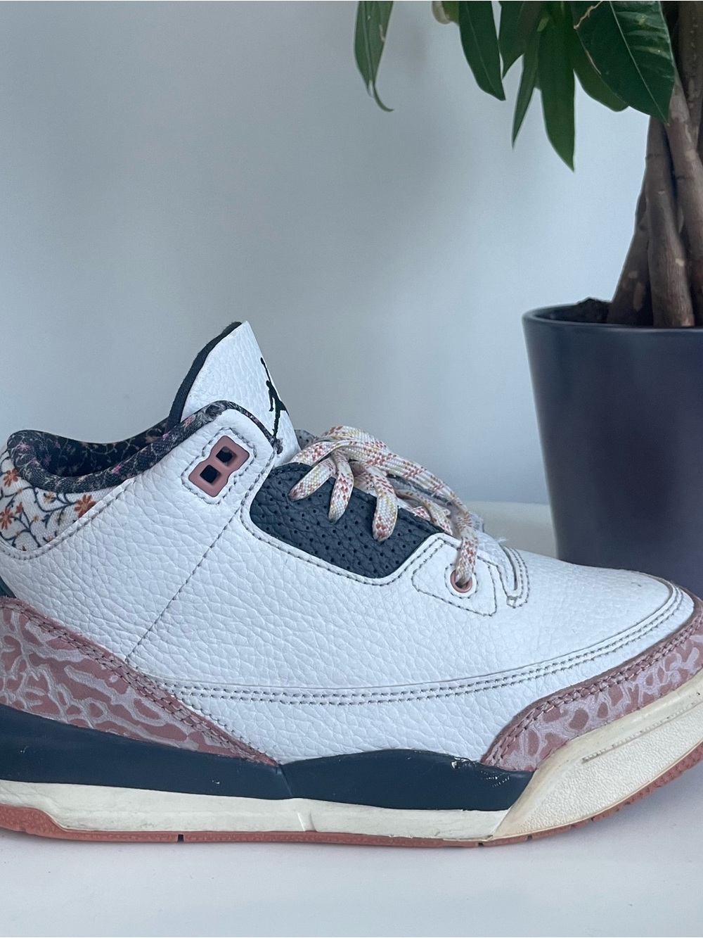 Size 3Y Youth Jordan 3 Retro Vintage Floral Shoes